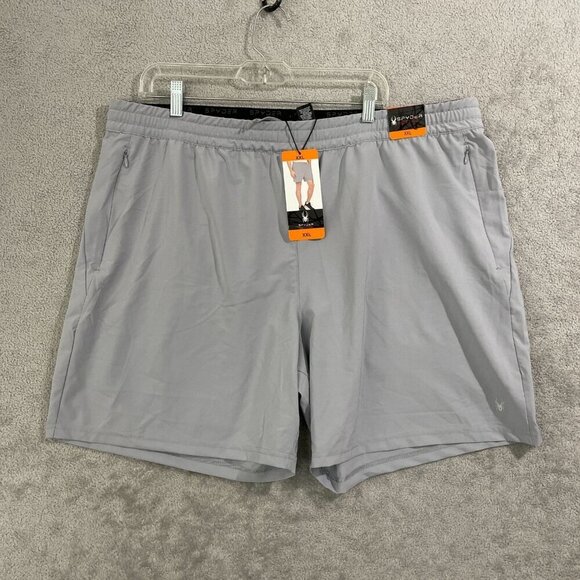 NEW Spyder Active Mens XXL Gray Lightweight Athletic Shorts Polyester Blend - Picture 2 of 7